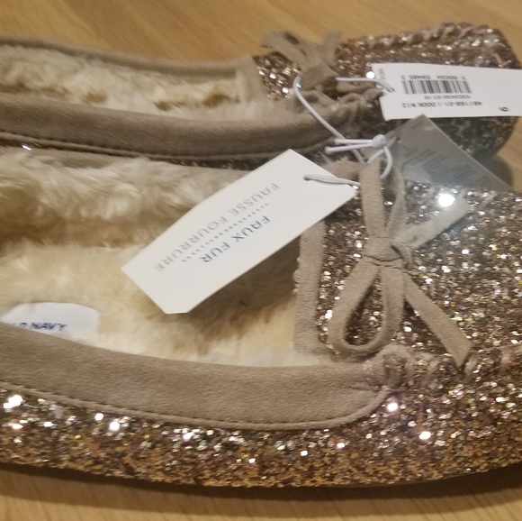 old navy glitter moccasins
